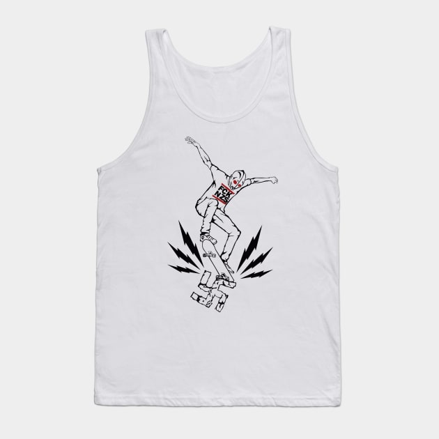 Ultraman Skate Destroy Facism Tank Top by pontosix